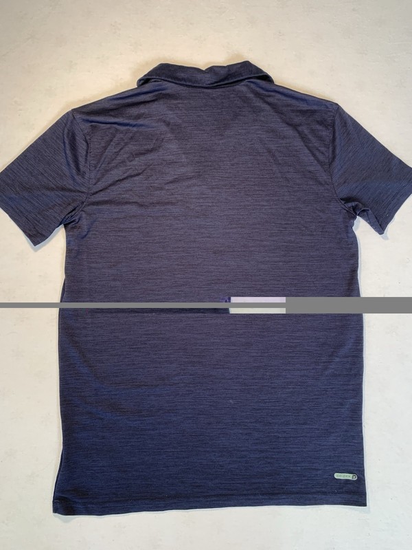 Old Navy Active Go-Dry Moisture Wicking Heathered Blue Polo Shirt Men’s XLT gallery