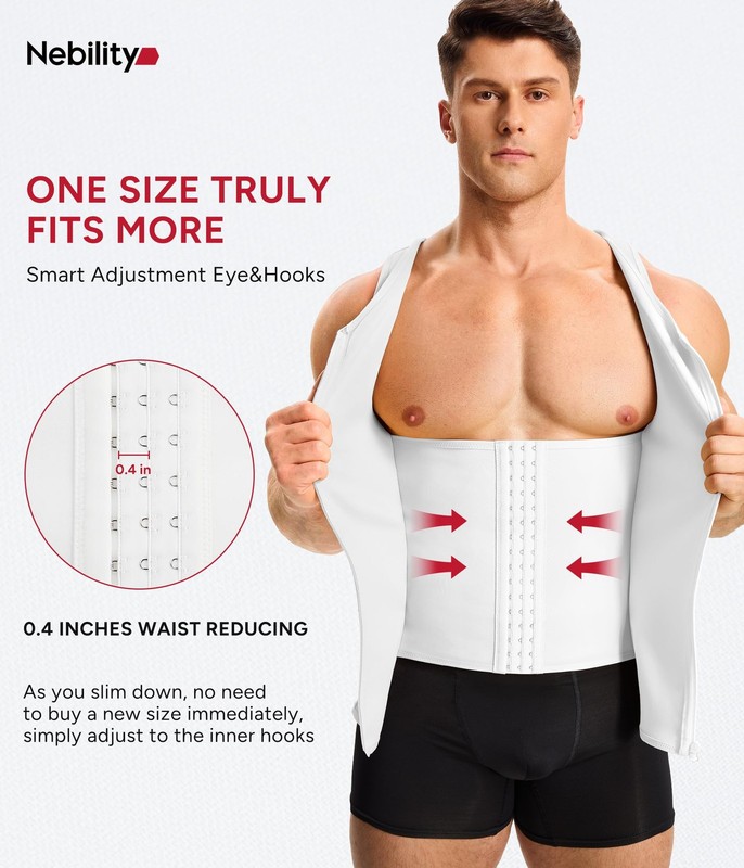 Nebility Mens Shapewear Fajas para Hombres Compression Shirt Men Body Shaper ... gallery