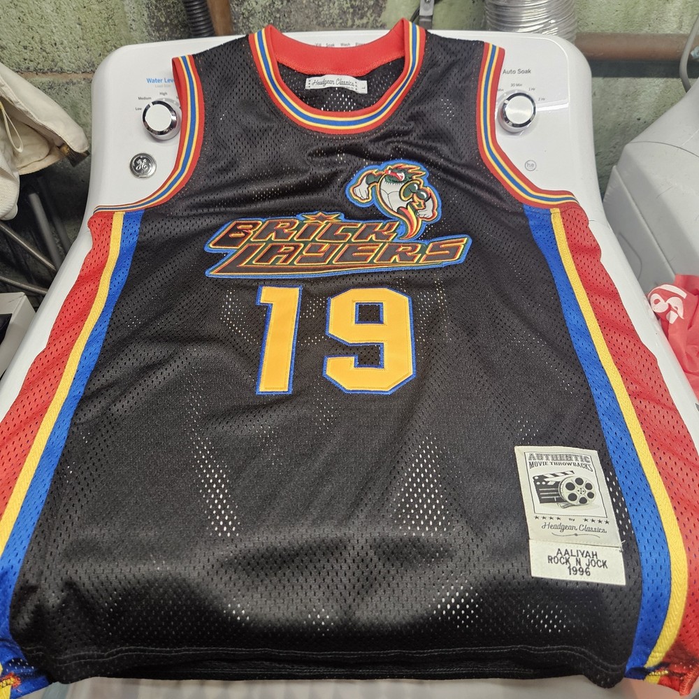HGC AALIYAH x Bricklayers Basketball Jersey Black Multi-Color Size Large