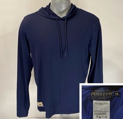 Pendleton Rashguard M Medium Performance Hoodie Lightweight Navy Blue