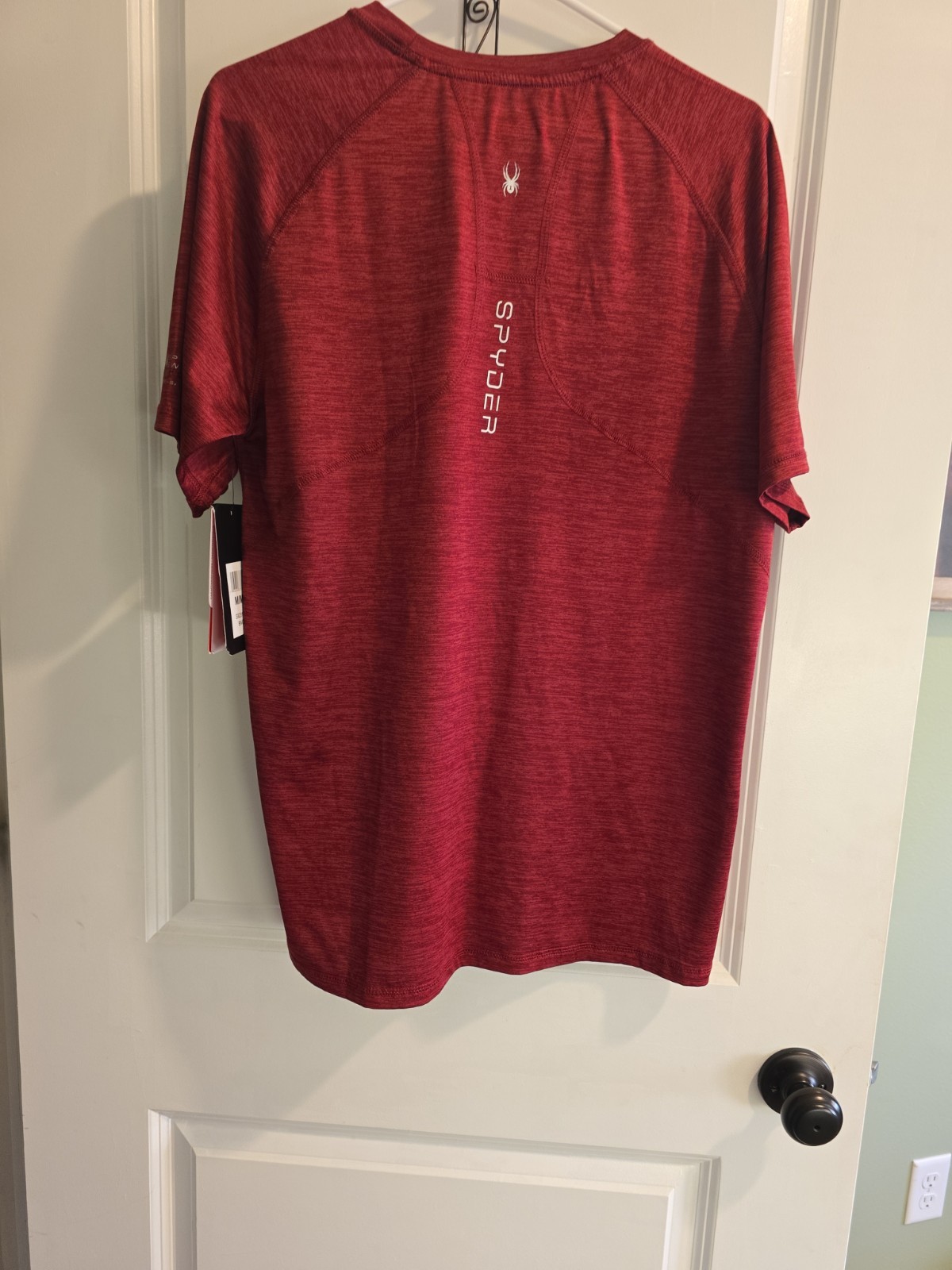 Mens Spyder Rash Gaurd Shirt. Nice Deep Red Color. Great For Outdoor Activities gallery