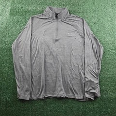 Eddie Bauer Mens FreeDry Quarter Zip Pullover Gray Heather Performance Shirt L