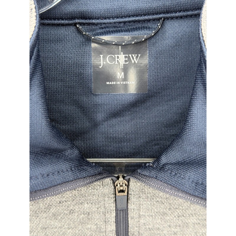 J Crew Shirt Mens Medium Gray Performance Half Zip Pullover Coolmax UPF Preppy gallery