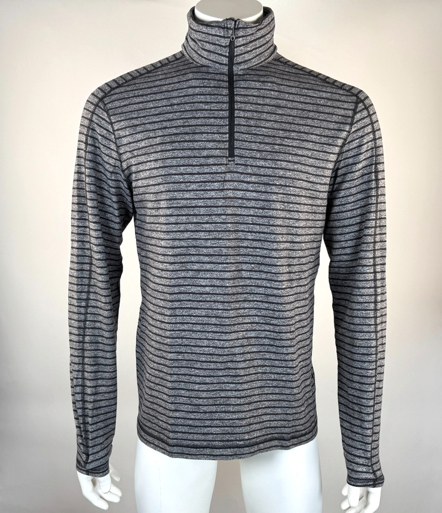 Lululemon Surge Warm 1/2 Zip Pullover Mens L? EUC Stretch Rulu Long Sleeve Gray