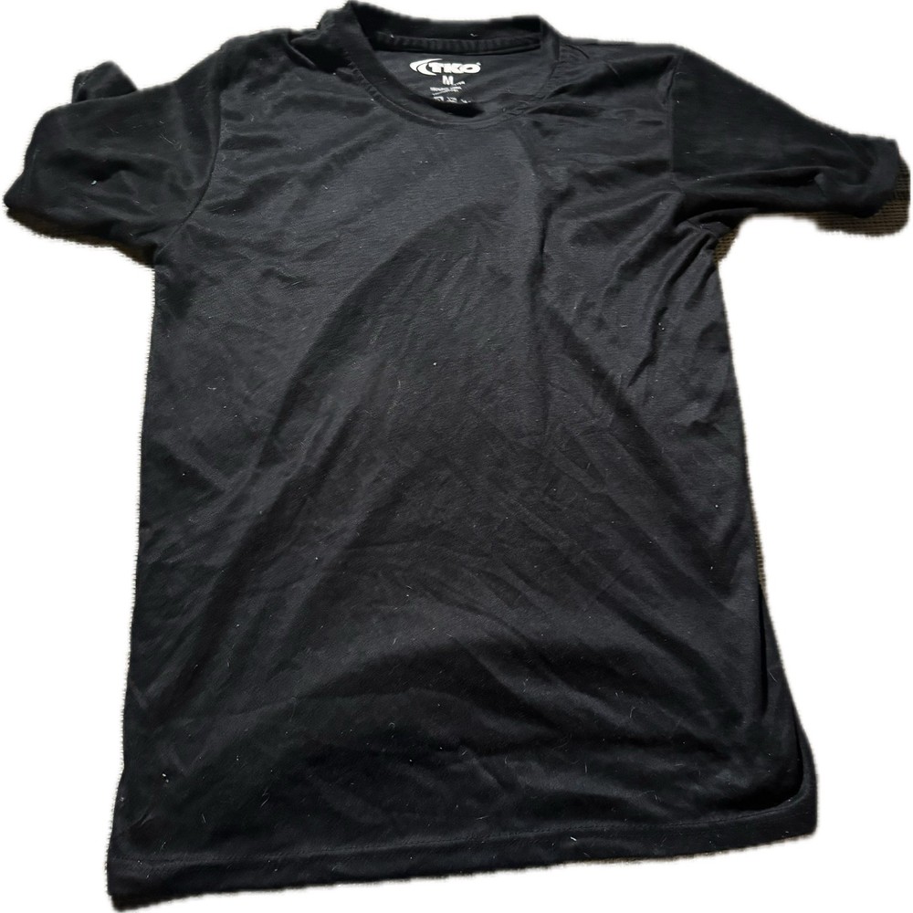 TKO Mens Performance T-Shirt Bundle 2 Pack Black Short Sleeve Activewear Medium
