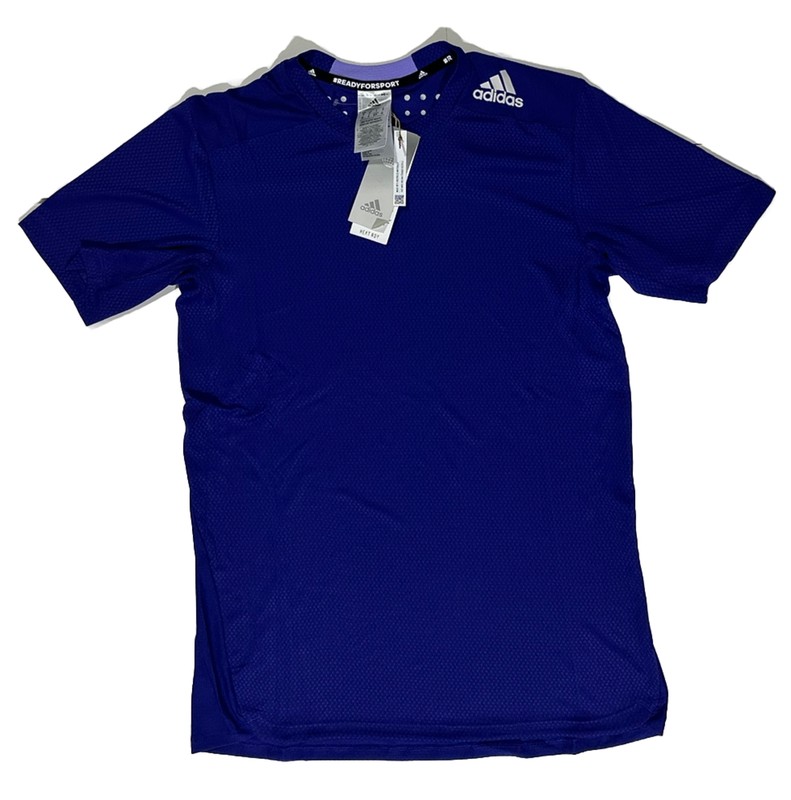 Adidas Ready For Training Men’s Tee Size Small- Indigo Blue Athletic Fit $45 gallery