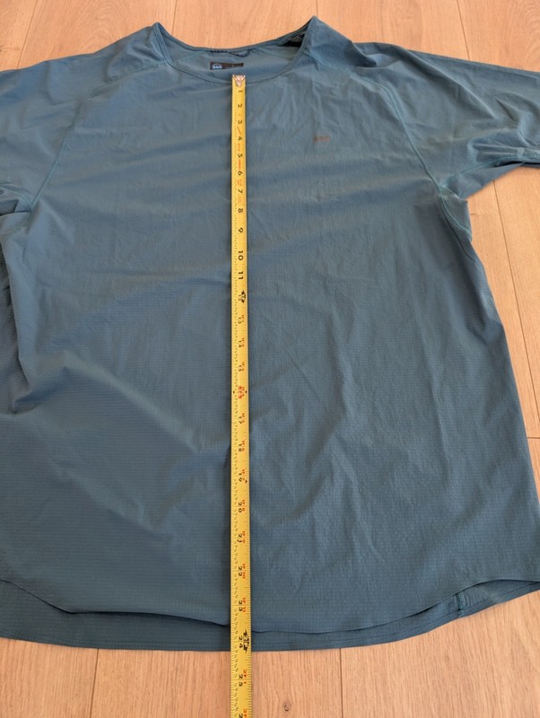 Janji Mens Tee Running Shirt Aqua Green/Blue Run Everywhere Short Sleeve Large gallery