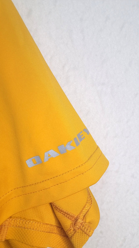 Oakley Ohydrolix Short Sleeve Shirt Yellow/Orange w pocket Large gallery