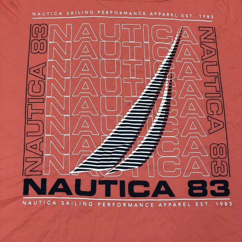 Nautica Shirt Mens Medium Pink Long Sleeve NAVTECH Nautica 83 Rashguard Top gallery