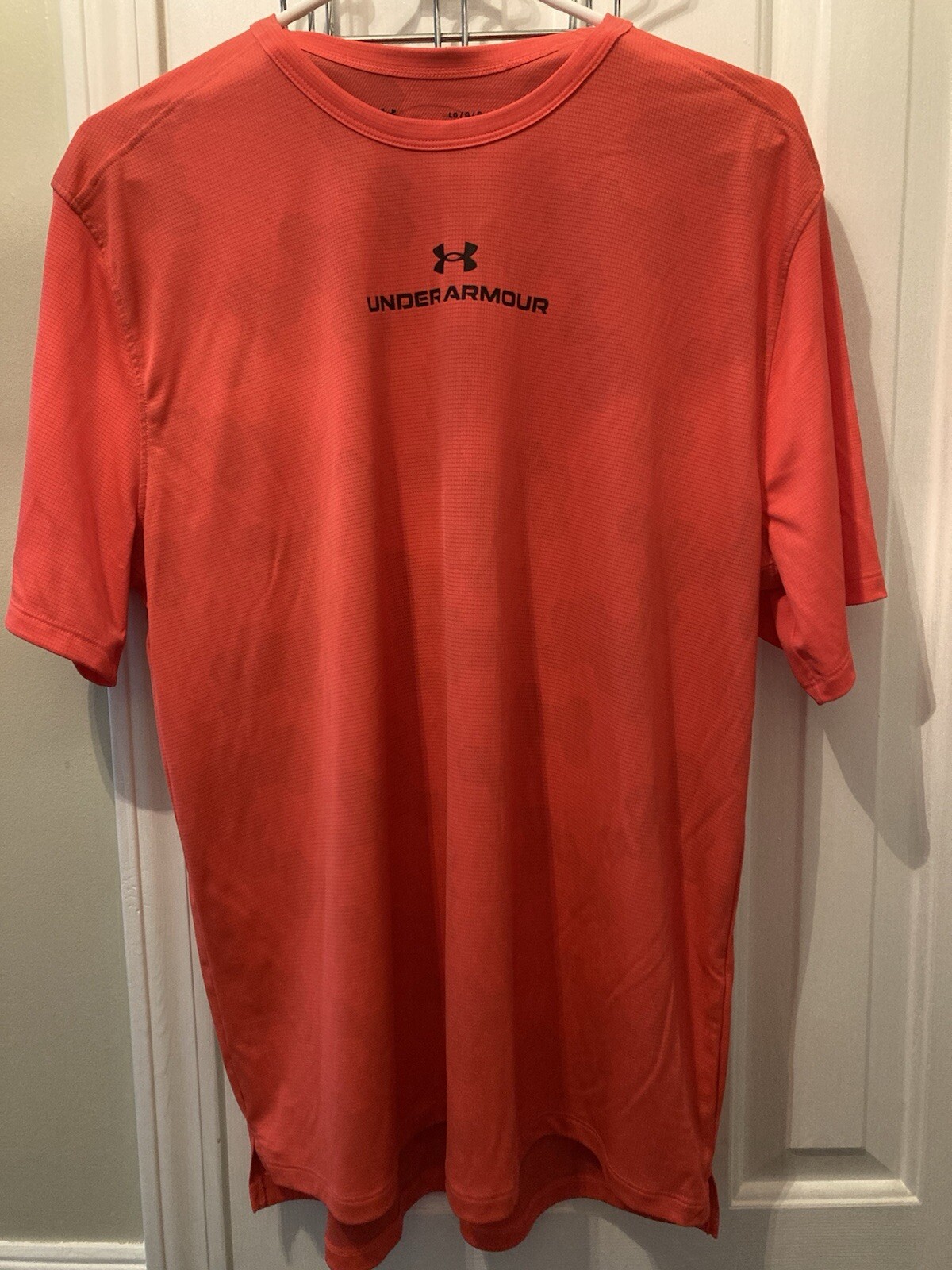 Mens Under Armour Shirt - Large - Salmon Pink - Short Sleeve gallery