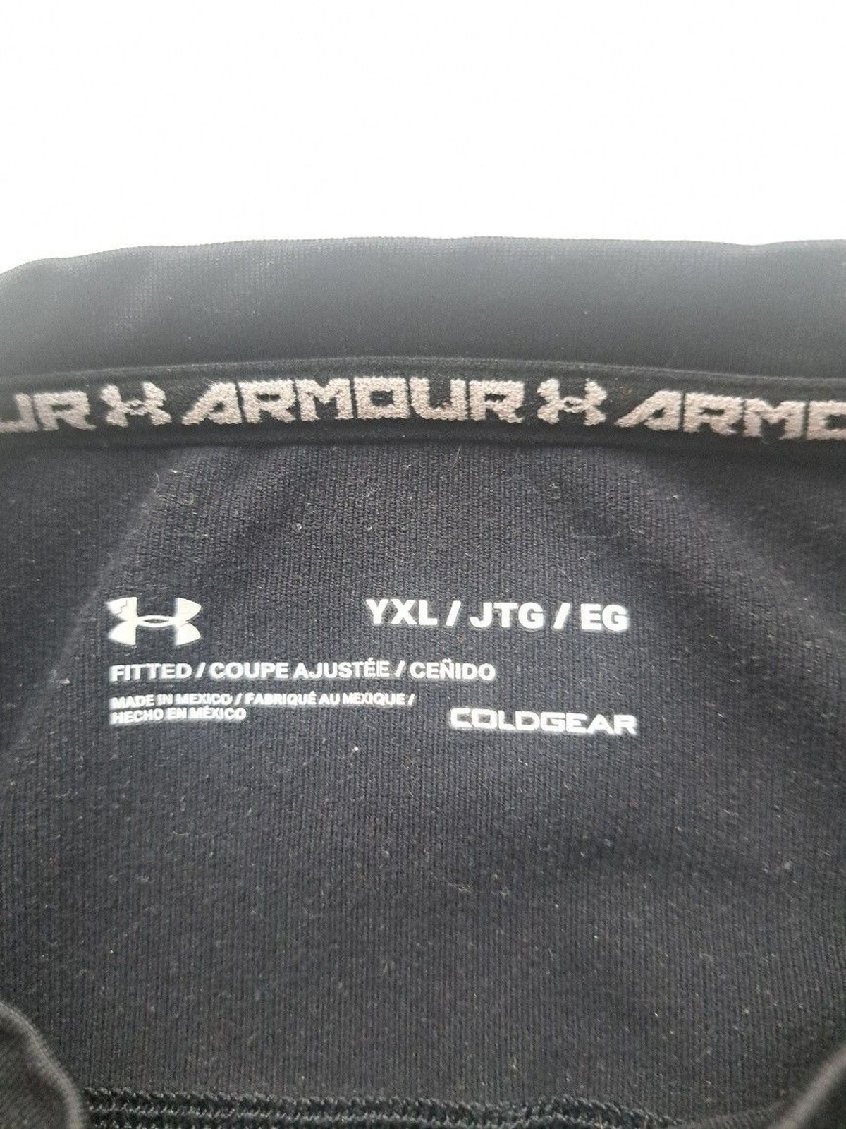Under Armour Youth Logo Black ColdGear Compression Long-Sleeve Shirt Size YXL gallery