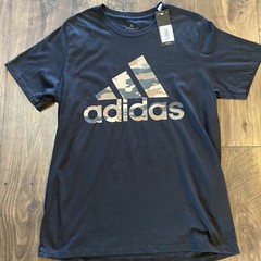 Adidas Go-To Performance Tee BOS Camo Logo Graphic T-Shirt NWT ClimaLite Mens L