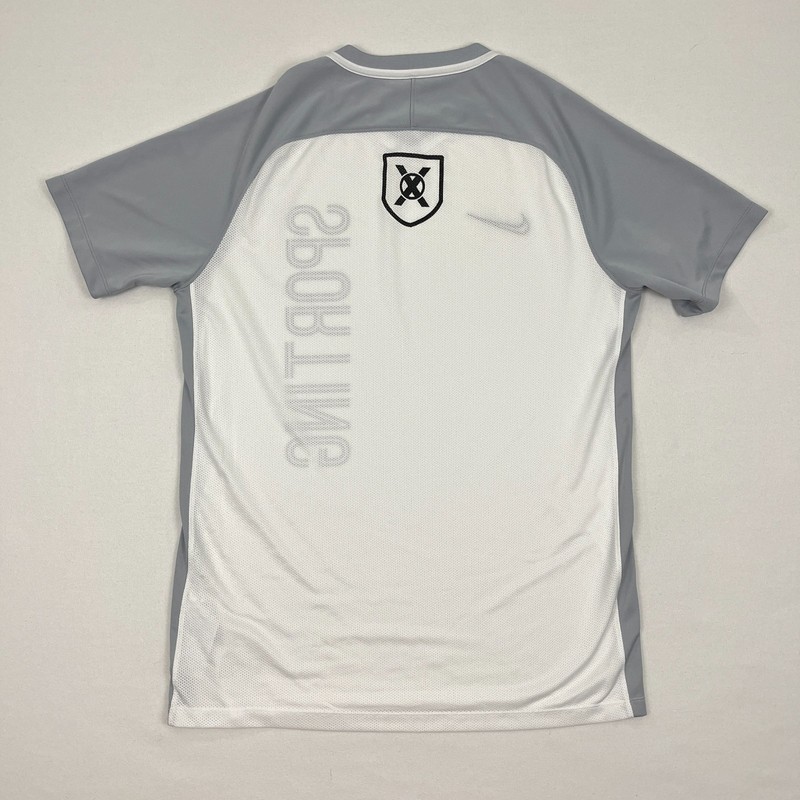 Nike Shirt Mens L White Gray Sporting Soccer Trophy III Jersey Training V-Neck gallery