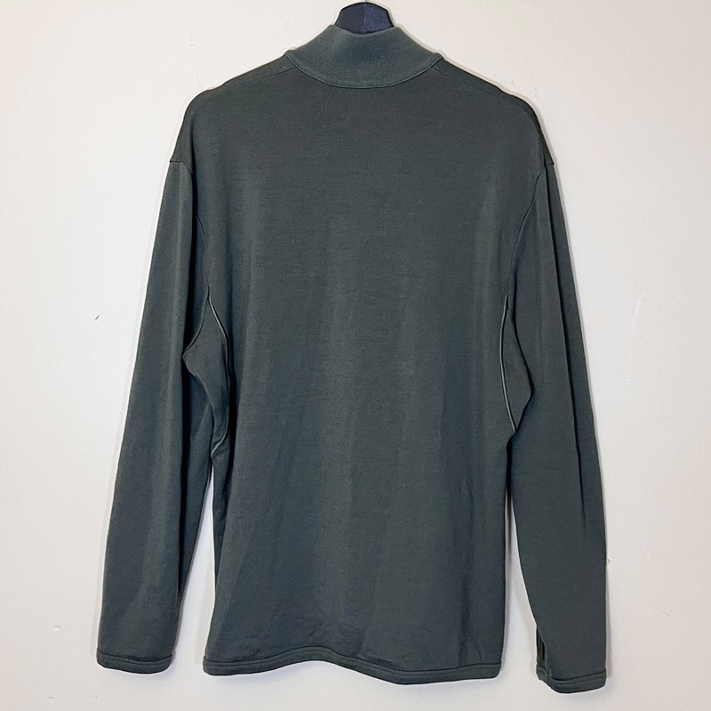 Icebreaker 100% Wool Original Half Zip Long Sleeve Shirt - Men's Size L - Green gallery