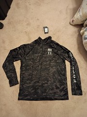 Under Armour Freedom Tech 1/2 Zip Lightweight Long Sleeve Shirt Mens Large Camo