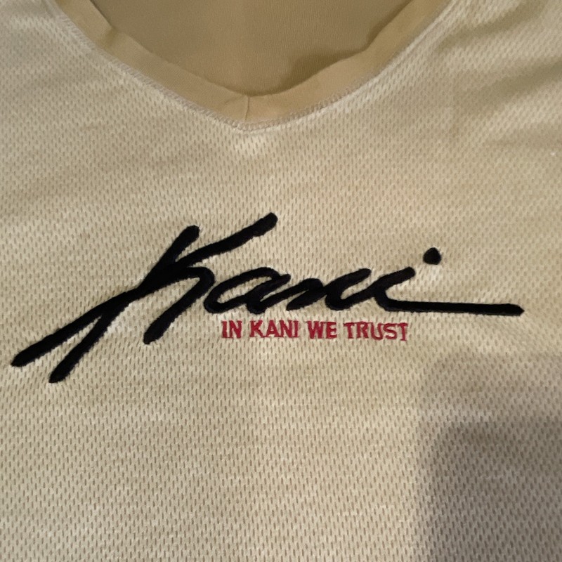 Kani Men's Beige Mesh Long Sleeve V-Neck Polyester Regular Fit T-Shirt M gallery