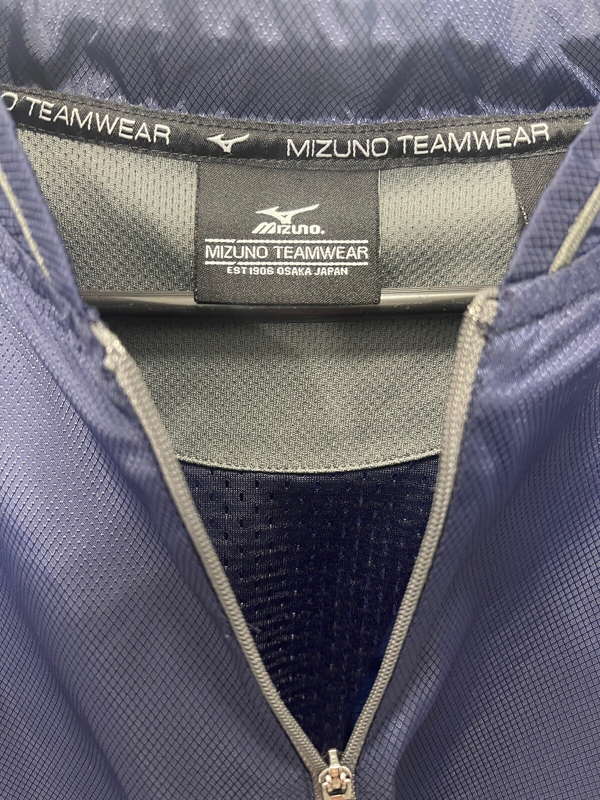 Mizuno Baseball 1/4 Zip Batting Shirt Men’s Size XL Teamwear Blue/Gray gallery