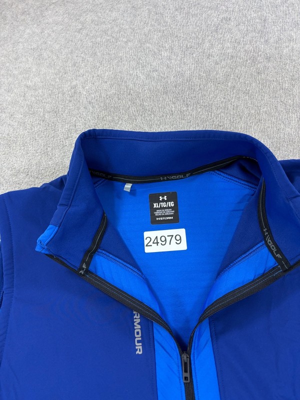 Under Armour STORM 1/2 Zip Performance Athletic Pullover (Men's XL) Blue gallery