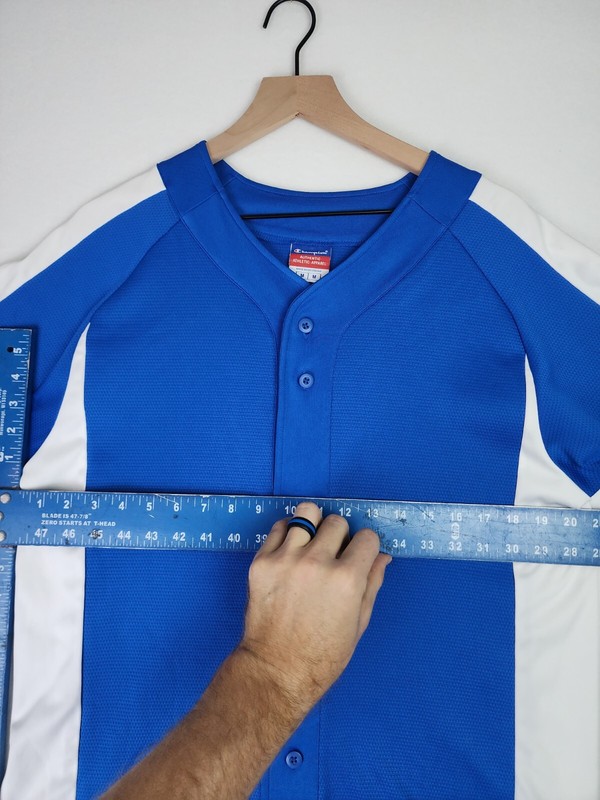 Authentic Athletic Apparel Short Sleeve Jersey Medium Blue/White Champion gallery