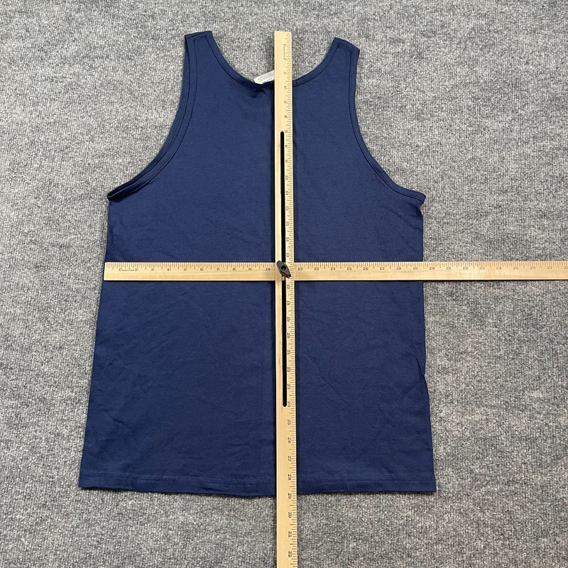 Vintage 90s Yamaha Guitars Center Logo Tank-Top Medium 19x29 Royal Blue gallery