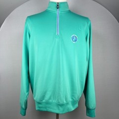 Fairway & Greene Tech Men’s M Golf Pullover Stretch Poly Spandex 1/4 Zip Emblem
