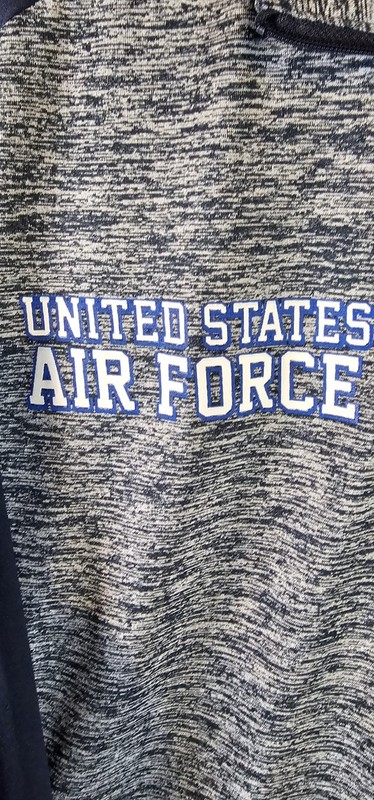 Air Force Long Sleeve Adult Zip Neck Pullover Size Men's Medium gallery