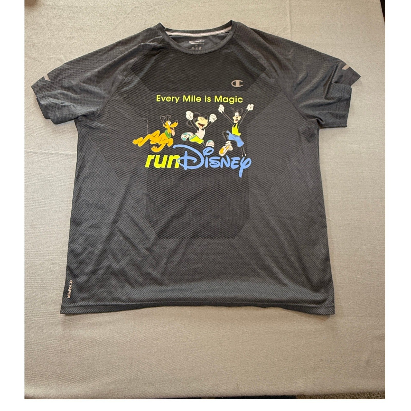 Champion runDisney Every Mile is Magic Mickey Pluto Goofy Gray Vapor XL 1197 gallery
