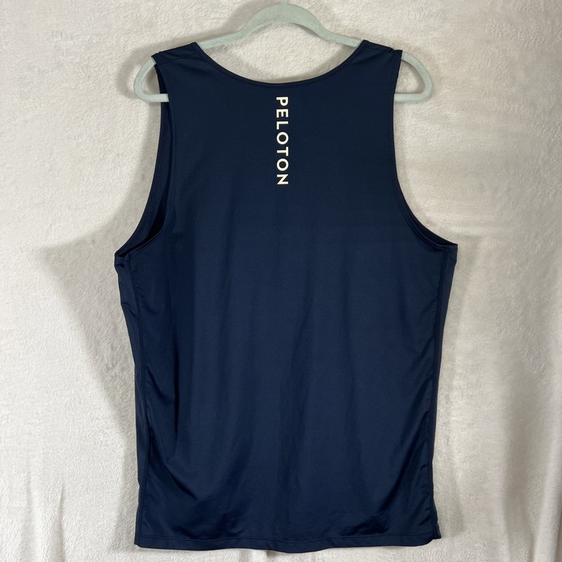 Peloton Mens Performance Training Tank Top Navy Blue Sleeveless Workout Gym - L gallery