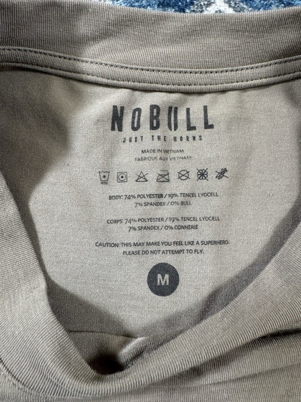 NOBULL Men’s Performance T-Shirt Brown Training Gym Tee Medium gallery