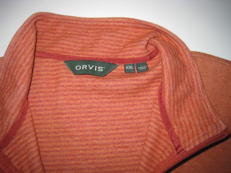 ORVIS COTTON BLEND SALMON PINK HALF ZIP LONG SLEEVE TOP MEN'S XXL NICE gallery