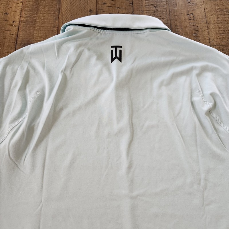 Nike Golf Tiger Woods Advanced Striped Polo DR5318 346 Jade Ice Spruce Sz XXL gallery