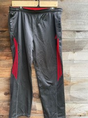 Adidas Men’s 2XL Athletic Track Pants Black Red
