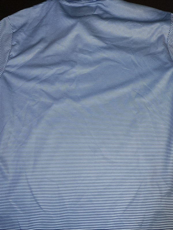 Twillory Shirt Mens Med Royal/Teal Stripe Polo Polyester Athleisure SS gallery