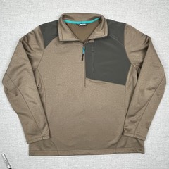 The North Face FlashDry 1/4 Zip Pullover Mens XL Brown Performance Jacket