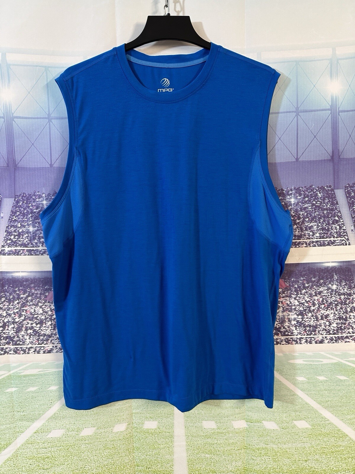 MPG Muscle Shirt Mens Performance Athletic Fit Gym Tank Top XXL Royal Blue gallery