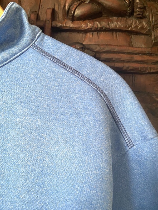 Pebble Beach Performance 1/4 Zip Men’s Pullover Blue L/S Golf Lightweight Large gallery