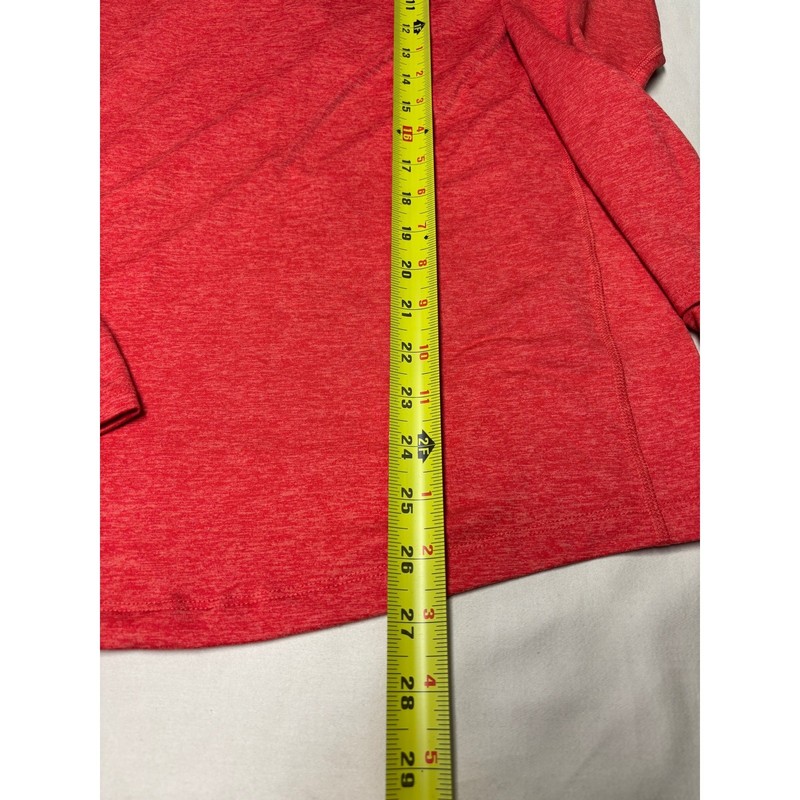 Nike Running Dri-FIT 1/4 Zip Pullover Red Heather Mens L Thumbholes Reflective gallery