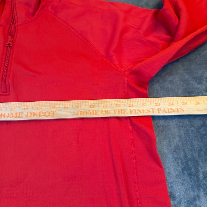 Duluth Trading Co Pullover Mens Large Red Quarter Zip Thumbholes Stretch Outdoor gallery