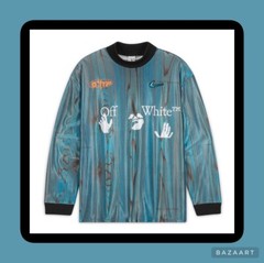 Nike x Off-White™ Men’s Jersey 001 Goalkeeper Football Soccer Blue – Size Small
