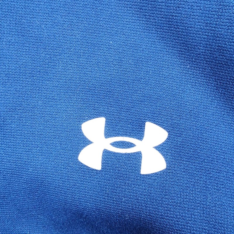 Under Armour Pullover Mens Large Blue Fleece Quarter Zip 1/4 Training Top Run gallery