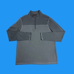 English Laundry Mens Size L Long Sleeve 1/4-Zip Pullover Gray SweatShirt MSRP$75
