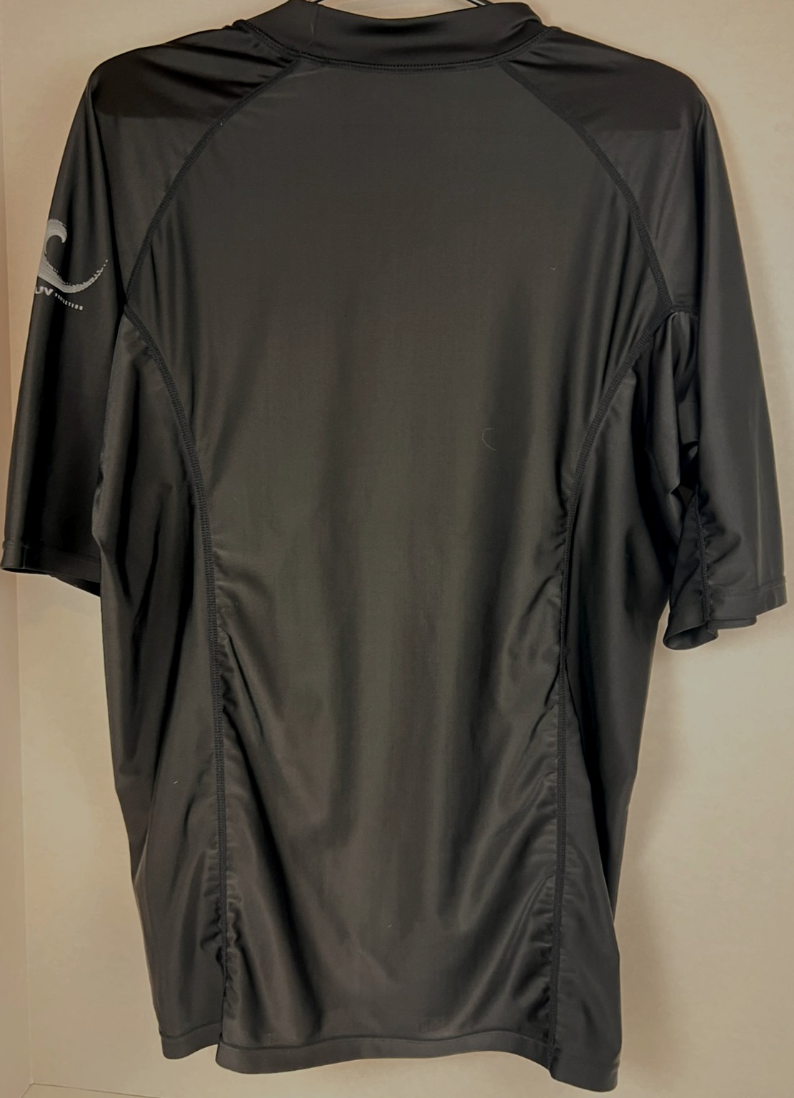 Amplify Men's Athletic Gym, Running, Compression Shirt UV Protection Black M gallery
