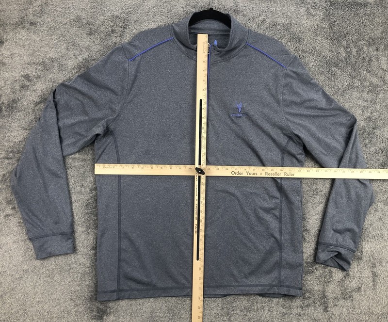 Johnnie-O Pullover Mens Large Gray Phoenix CC Prep-Formance Quarter Zip Golf gallery
