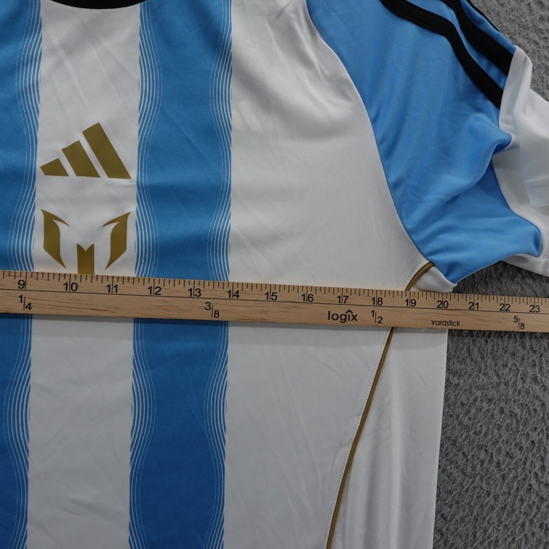 Adidas Mens Messi Training Jersey Argentina Blue White Gold IZ2996 Slim Fit M gallery