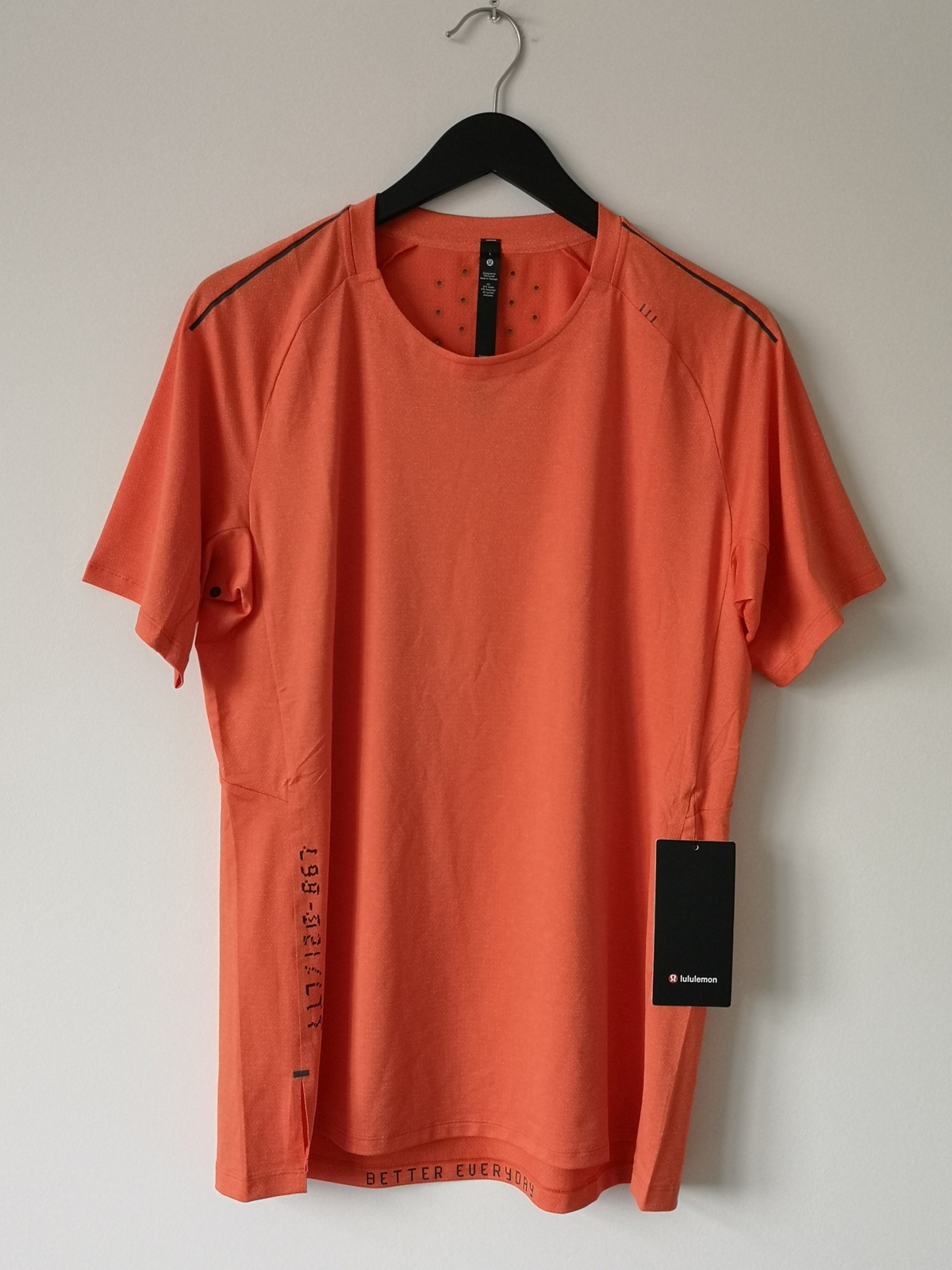 NWT LULULEMON Textured Training SS Top Shirt Men's Large HTUI Orange gallery