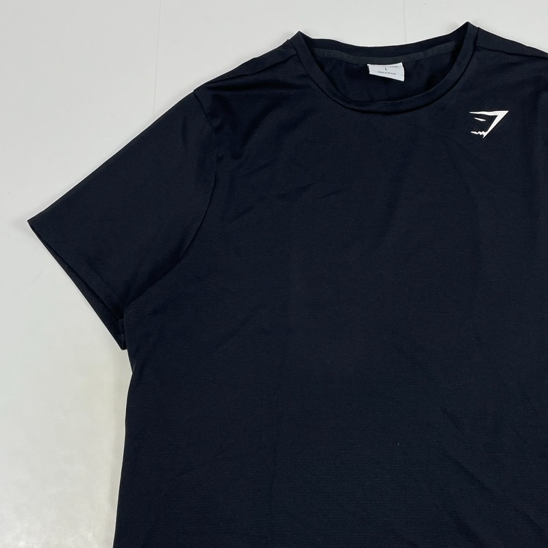Gymshark Shirt Mens Large Black Short Sleeve Running Workout Gym Bodybuilding gallery