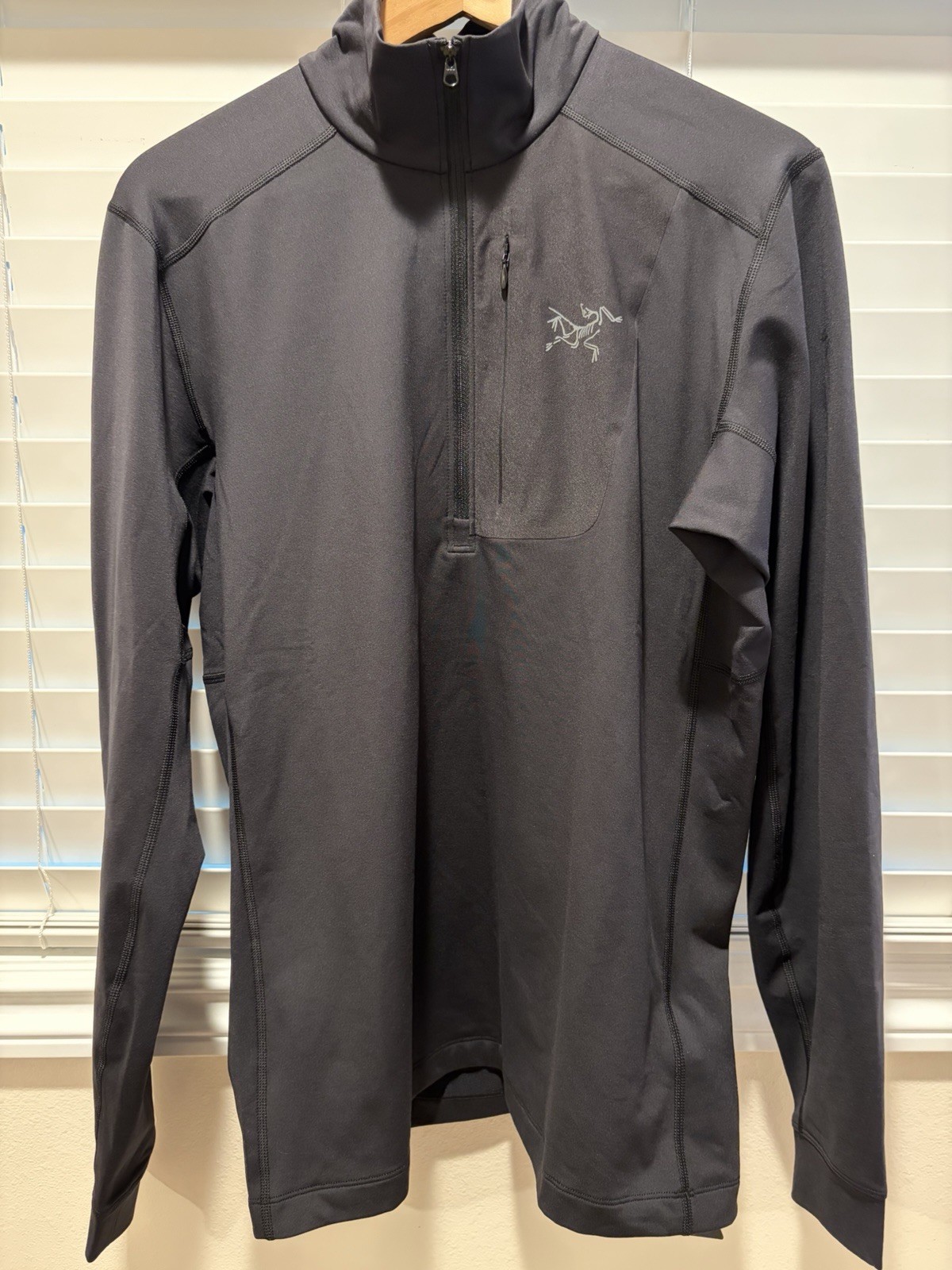 Arc'teryx Rho LT Zip Neck - Men's - Black - Size L gallery