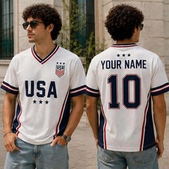 Personalized USA Soccer Jersey, Team USA Football Shirt, Custom Soccer Jersey