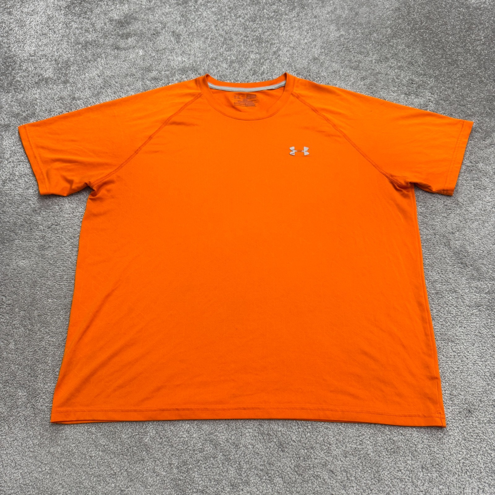 Under Armour Heatgear Tech Active T-Shirt Mens XL Orange Short Sleeve Crew Tee gallery