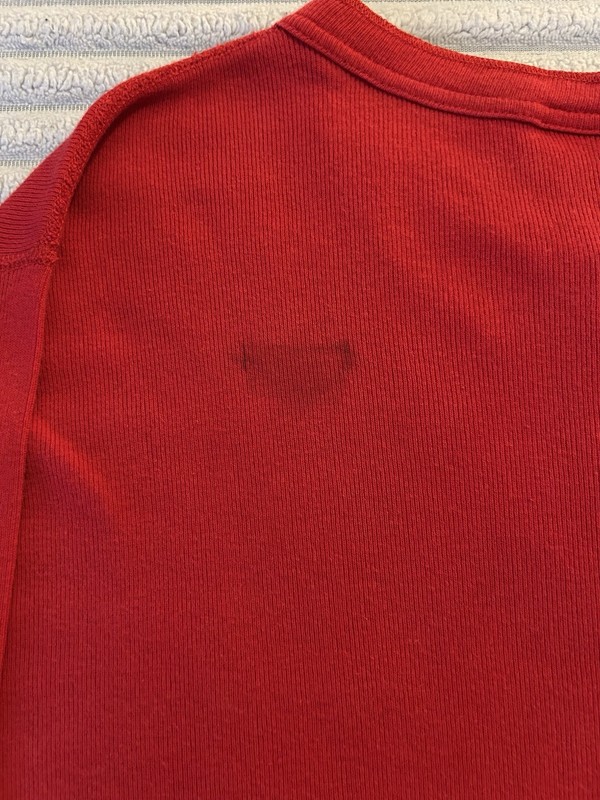 Distressed Duofold Men's Red Long Sleeve Thermal Base Layer Henley Shirt 70s/80s gallery